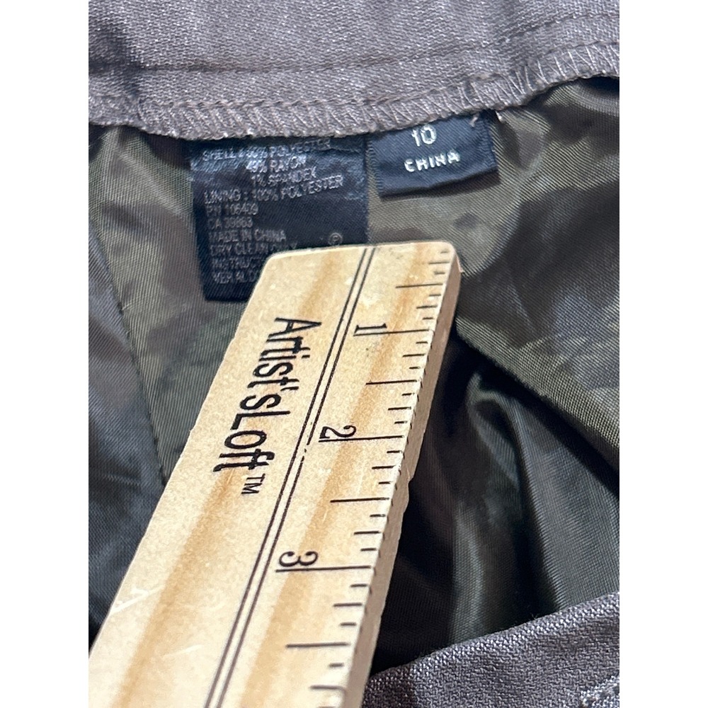 Womens Dress Pants Brown‎ Wide Leg Career Work Size 10 - Picture 2 of 6